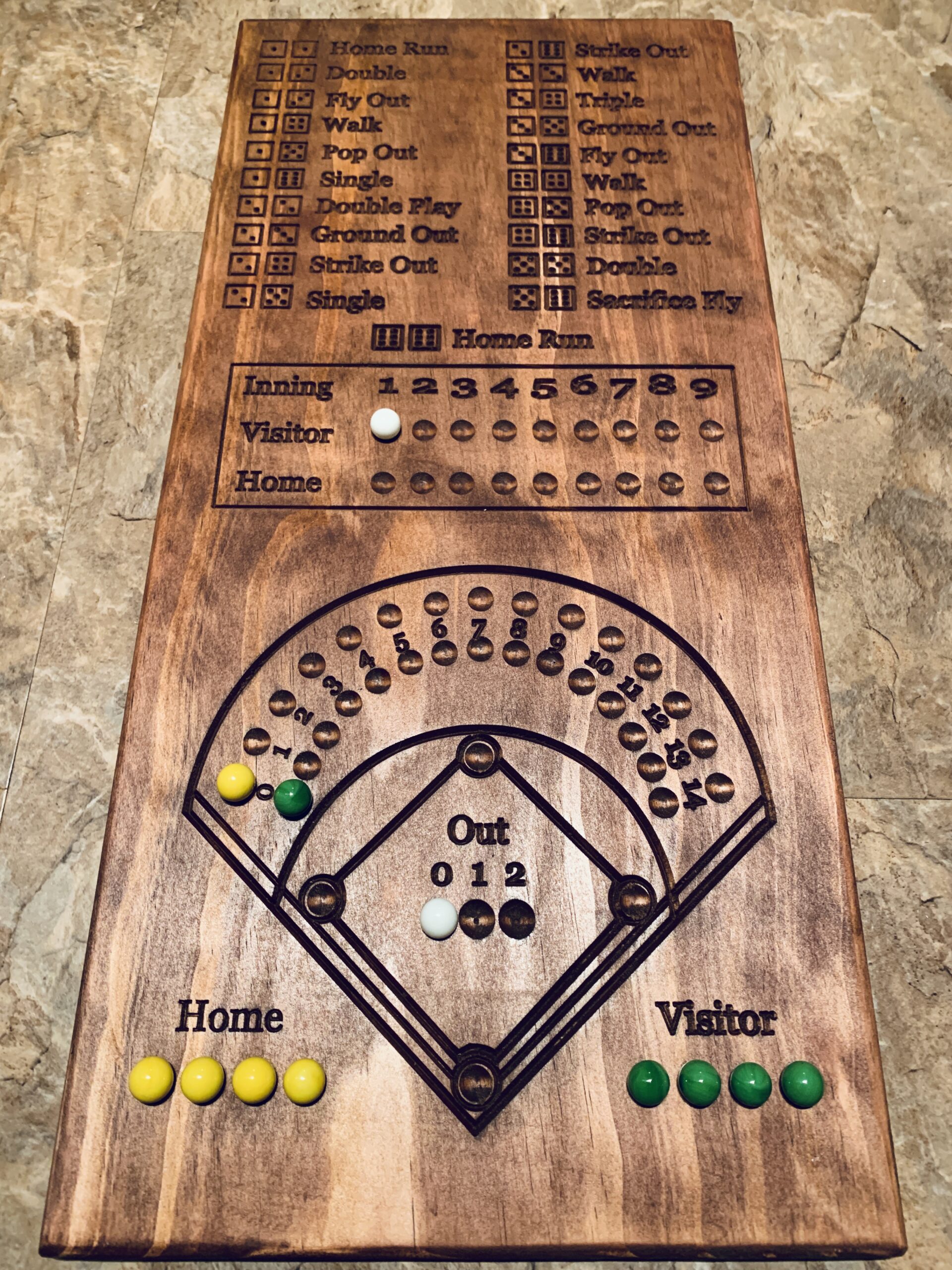 Baseball Dice Game (Large) Tobolewski Woodcrafts