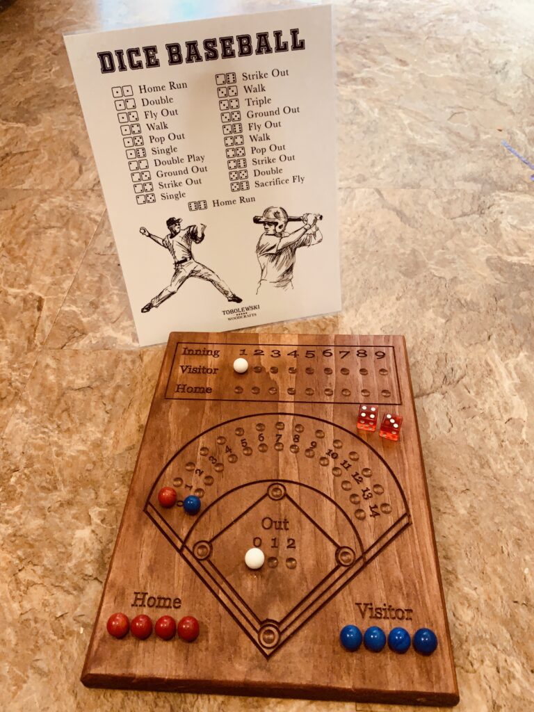 Baseball Dice Game (Small Version) Tobolewski Woodcrafts